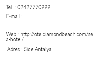 Diamond Sea Hotel iletiim bilgileri